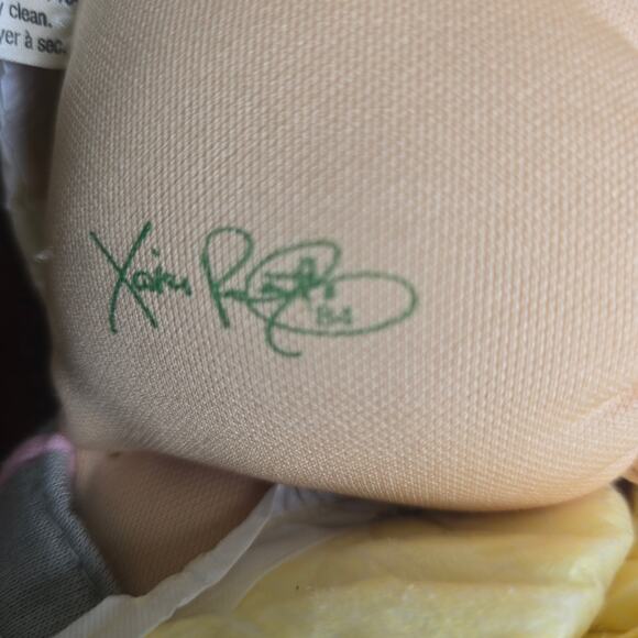 Cabbage Patch Kids 1982 Coleco Yellow Yarn Hair Braids Blue Eyes CPK Outfit - Picture 6 of 11